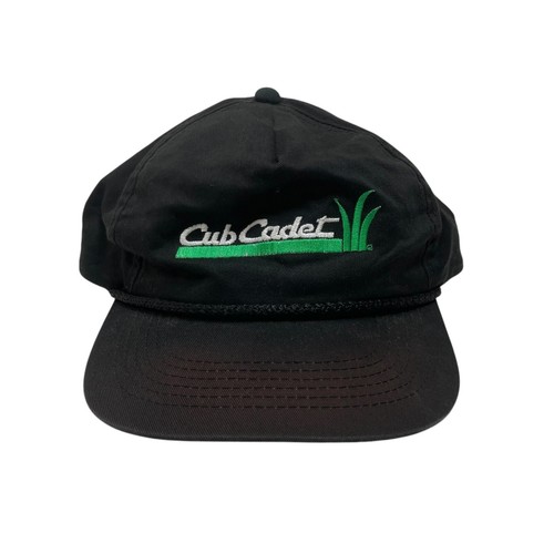 Vintage Cub Cadet Snapback Hat Lawn Mower Cap Black Adjustable OSFA