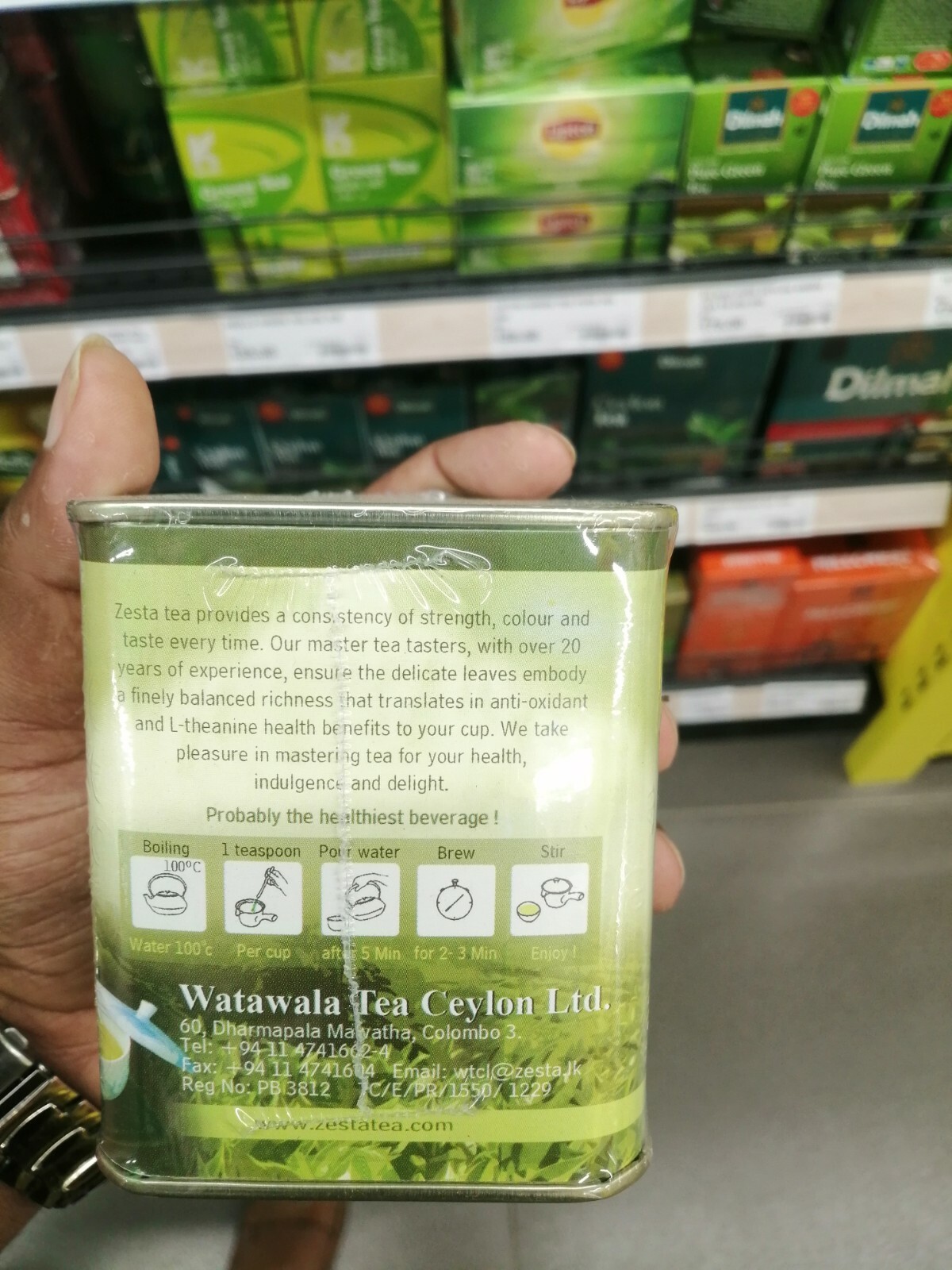 Ceylon natural  Zesta Pure Ceylon Green tea 150g