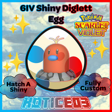 Alolan Diglett ✨ SHINY 6IV EGG ✨ Pokemon Scarlet & Violet ✨ TEAL MASK DLC ✨