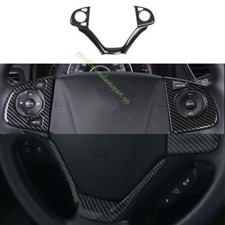 Cubierta de tira de volante de fibra de carbono ABS para Honda CR-V CRV 2012-2016 1 pieza