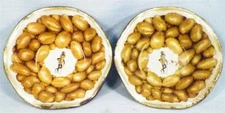 2 Vinage Planters Peanut Nut Dishes Tin Advertising Individual Small