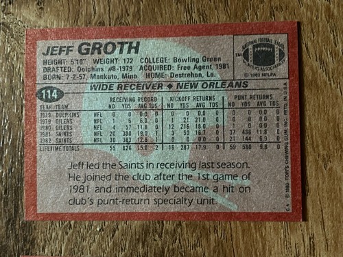 🏈 1983 Topps Fútbol Singles #1-199 - Tú eliges - ¡Bonitas tarjetas! 🏈 - Imagen 189 de 309