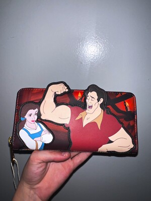 Loungefly Disney Beauty And The Beast Gaston Tavern Zipper Wallet