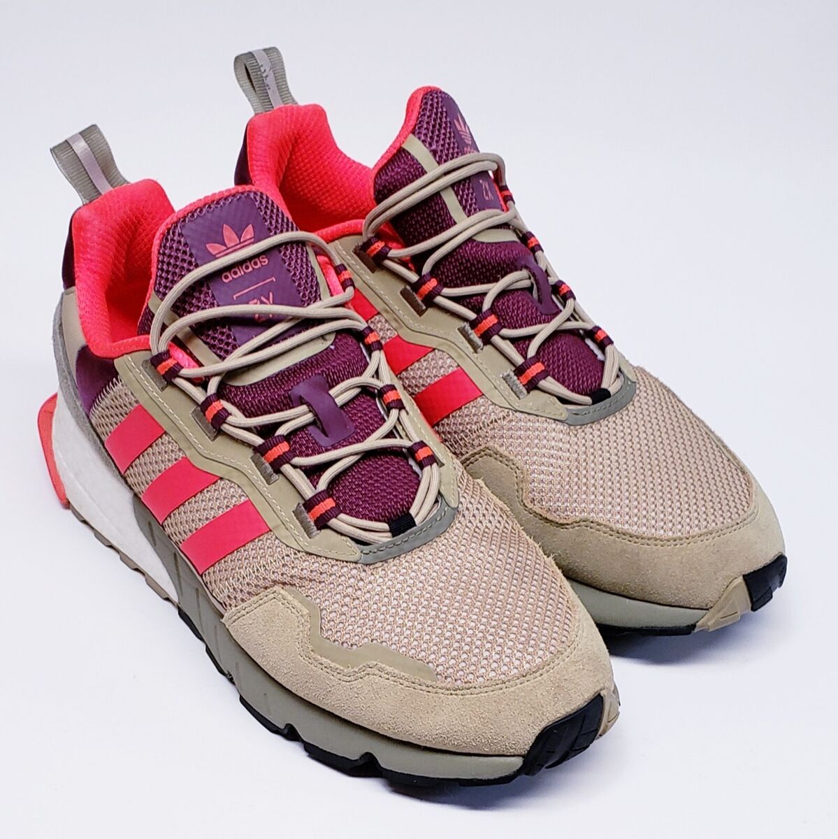Adidas ZX 1K Boost Seasonality(Fall) Brown/Crimson/Raspberry Mens Size 12 h00429 Adidas ZX 1K Boost Seasonality(Fall) Brown/Crimson/Raspberry Mens Size 12 h00429