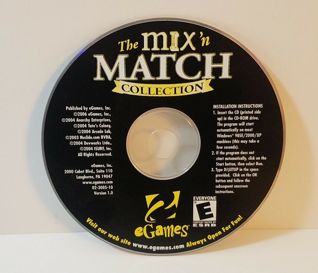 The Mix 'N Match Collection PC CDRom 2006 windows eGames game