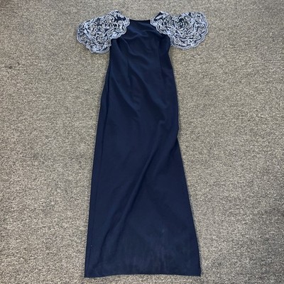aidan mattox navy blue dress Aidan Mattox main image 0