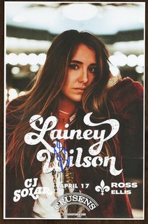 Lainey Wilson signed autographed concert poster
