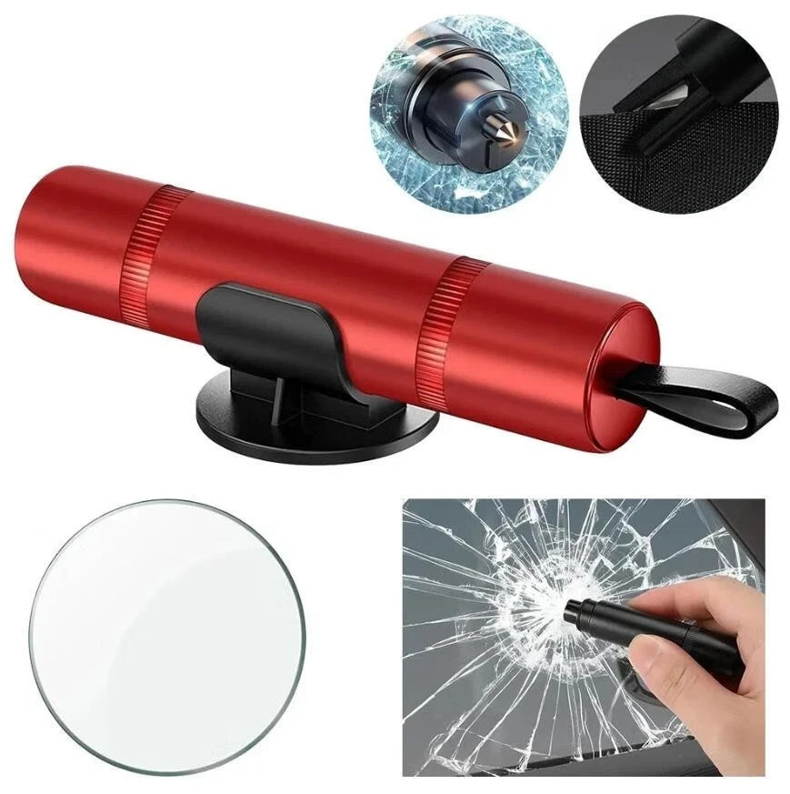 Window Shatterer Car Window Breaker Tool with Seatbelt Cutter Glass Breaker Under Water ...