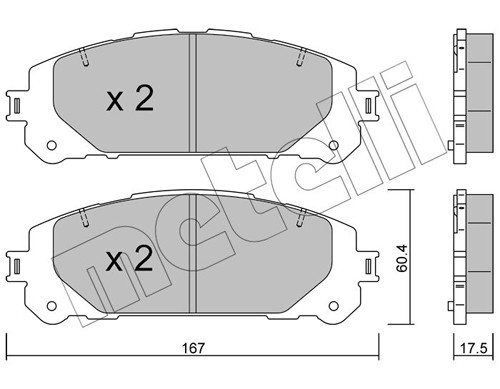 Metelli BremsbeläGe Bremsbelagsatz FüR Toyota RAV 4 V _A5_ A5 H5 Suzuki-image