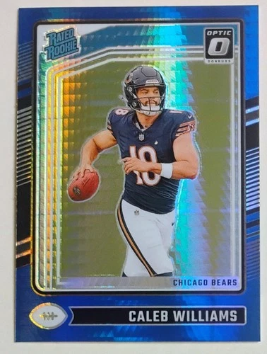 2024 Donruss Optic - Rated Rookie Caleb Williams #201 Blue Hyper Prizm (RC)