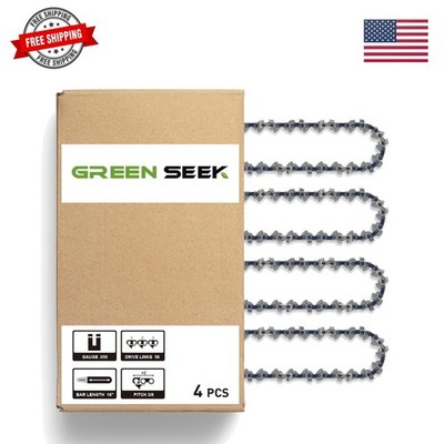 16-Inch Chainsaw Chain 4-Pack   3/8'' LP Pitch, .050'' Gauge, 56 Drive Links, S...
