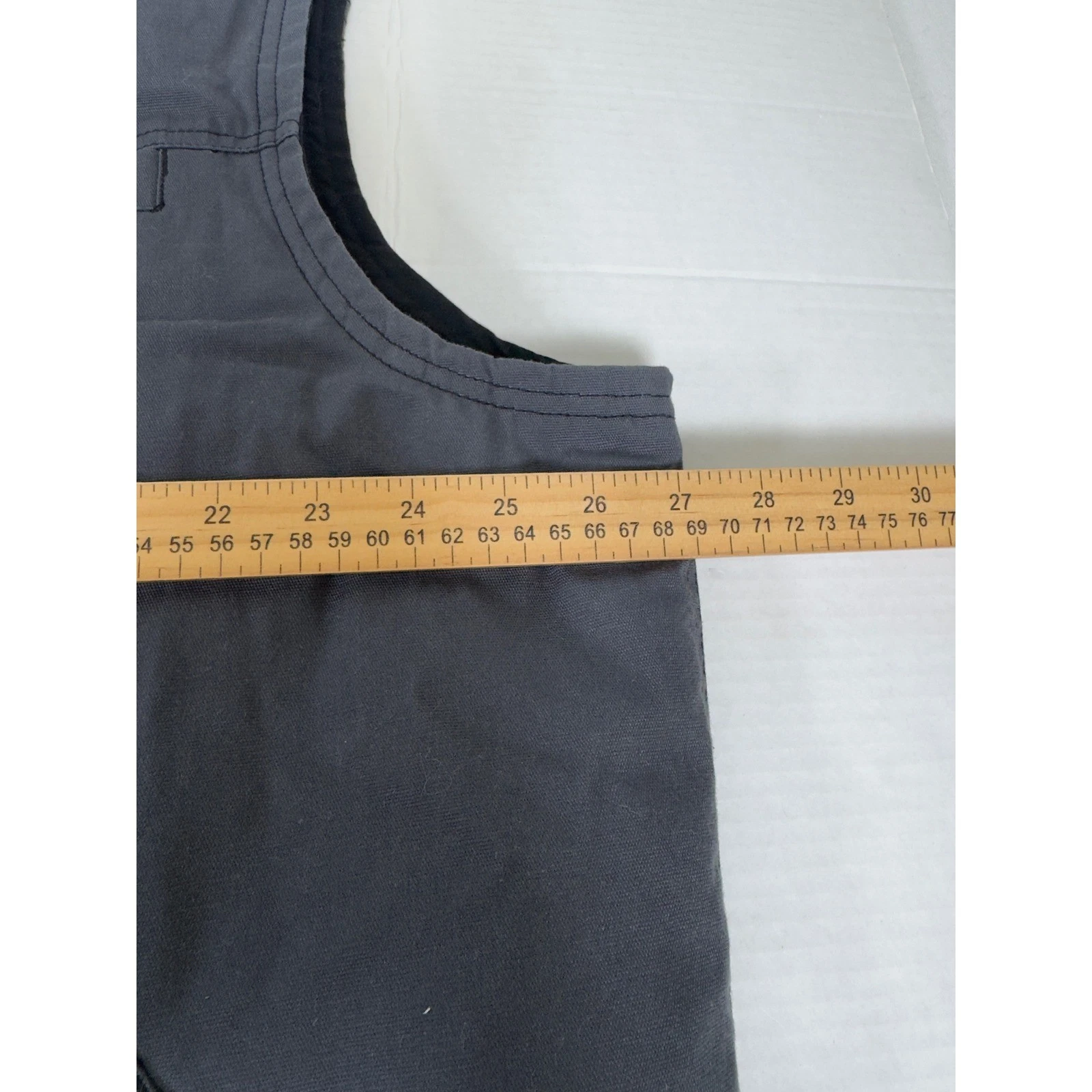 Indian Motorcycle Vest Mens 2XL Gray Canvas Snap Front Padded Logo - product detail image 8