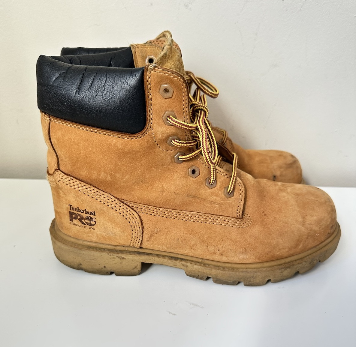 Timberland PRO Sawhorse Composite Toe Work Boots for Men in Tan Size 8.5 Wide