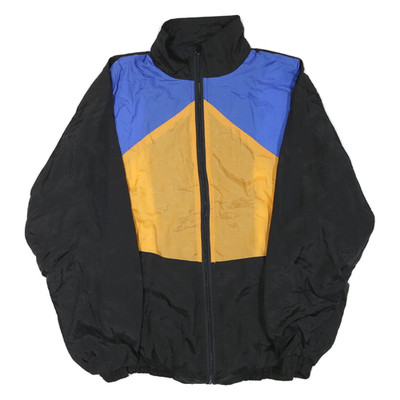 GOLFER Herren schwarz & gelb blau Reißverschluss leichte Polyestermischung Jacke L