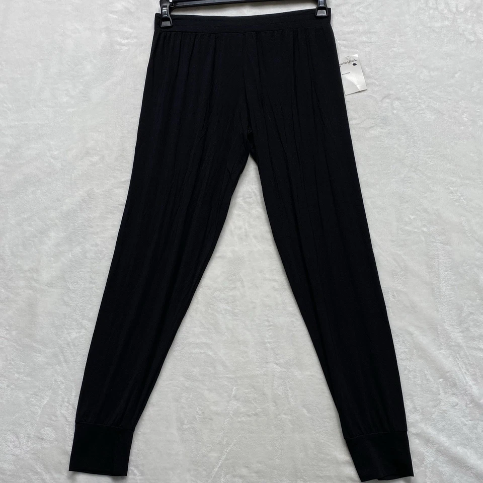 Calça lounge Nordstrom feminina nova com etiquetas preta tamanho S cintura média elástica cintura - Imagem 2 de 4