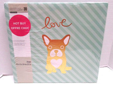 NEW Recollections Scrapbook Album 12"x12" GOLD DOG Green Stripe 30 Pages w/paper