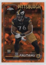 2024 Topps Chrome Sapphire Edition Rookies Orange 6/25 Troy Fautanu #295 0rd2