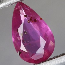 0.16ct t.w 4.7x2.9mm Pear Natural Heated Purplish Red Ruby Gemstone, Madagascar