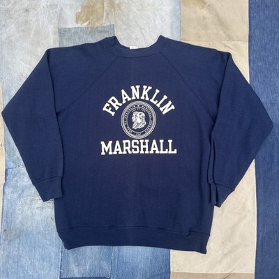 Vintage 1980s Champion Franklin Marshall College Navy Blue Sweatshirt Size XL