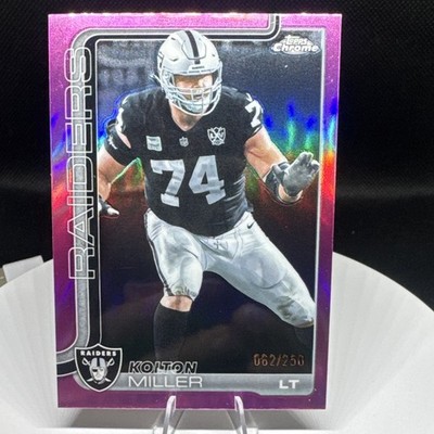 Topps 2025 Chrome Kolton Miller Las Vegas Raiders #183 pink refractor 062 /250