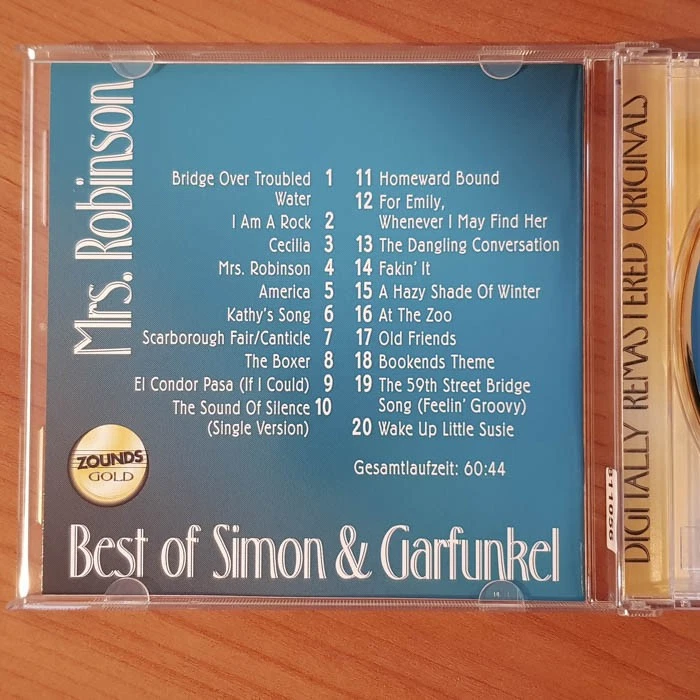 SIMON & GARFUNKEL Best - Mrs. Robinson 24K GOLD CD ZOUNDS EX/EX(CD) - Bild 2 von 4