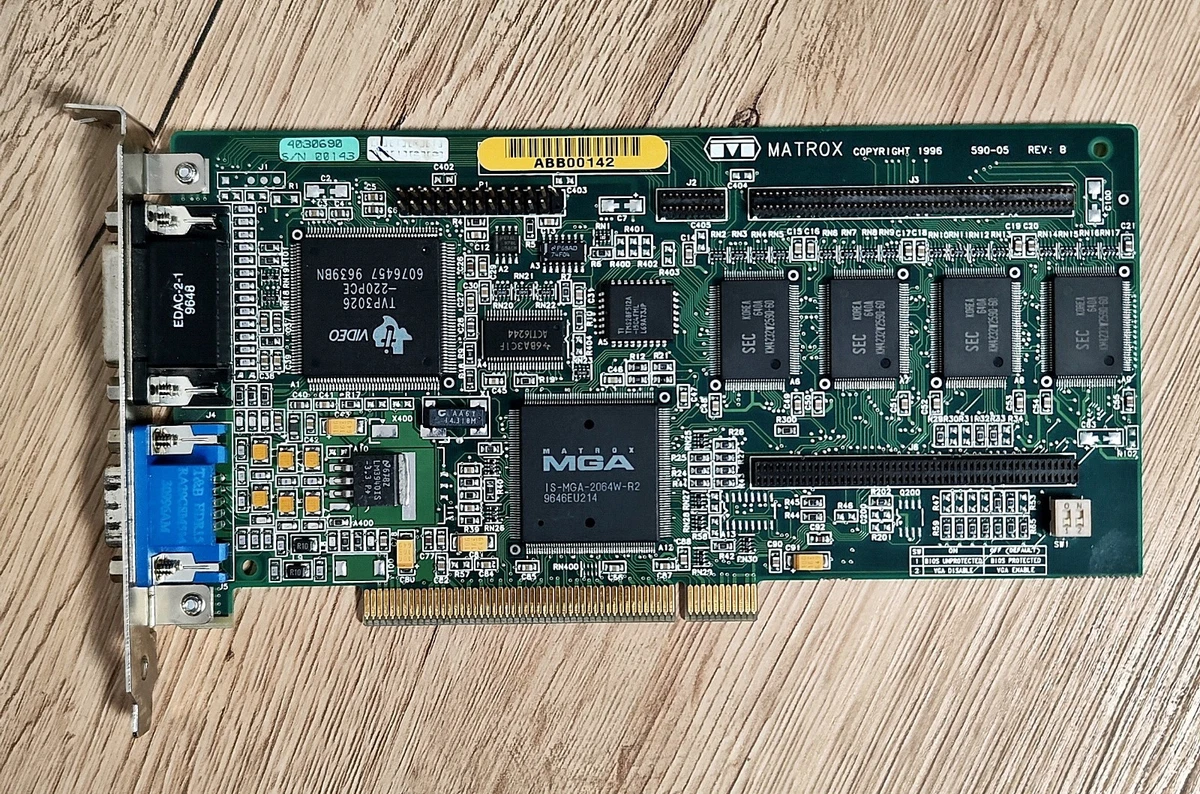 Carte Graphique Vintage Matrox MGA Millennium – 2 Mo WRAM – PCI – Testée