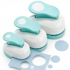 3PCS Circle Hole Punch Set, 1, 5/8, 3/8 Inch Paper Craft Cutters Blue, Prec...
