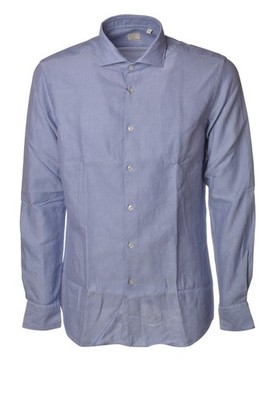 Xacus Herren Hemd Stoff gearbeitet Slimfit Blau Größe 41