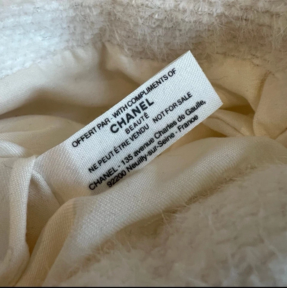 Mini Bolso de Mano Chanel Beaute Blanco/Dorado Logo CC Novedad GWP Esponjoso Nuevo en Caja Foto 3 de 4