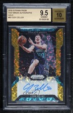 2018-19 Panini Prizm Fast Break Gold /10 Cody Zeller BGS 9.5 GEM MINT Auto ne4