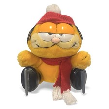 Vintage 1981 Garfield on Ice Skates 8" Plush Winter Skating, Dakin