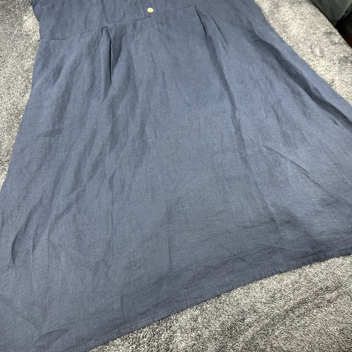 New Lungo L'Arno 100% Linen Blue Dress Women’s Plus Size 3X - Picture 13 of 16
