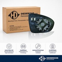 Spiegelglas Aussenspiegel Links Diederichs 1876027 FÜR Opel Ersatzglas Spiegel