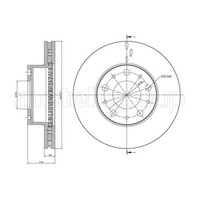 Metelli 2X Bremsscheibe Vorne Ø280Mm BelüFtet FüR Fiat Ducato Kasten 250_ 290_