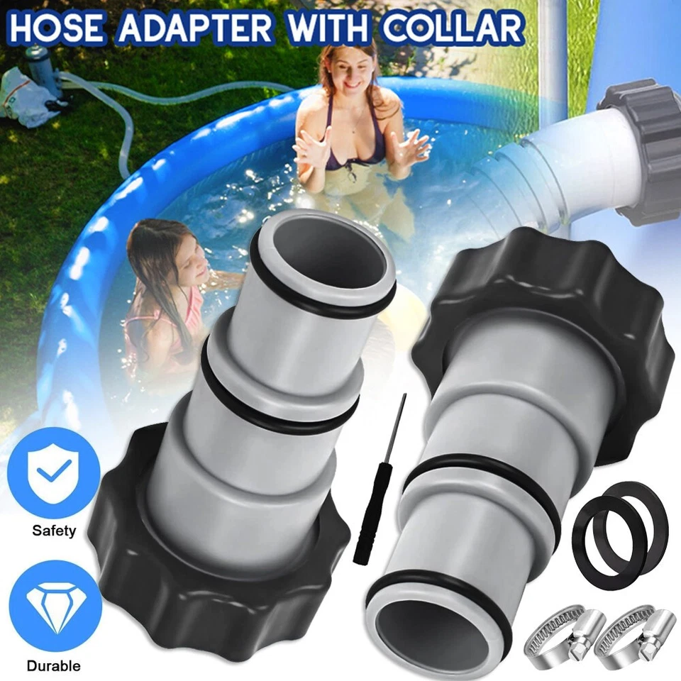 2* Swimming Pool Adapter A Pumpe Schlauch Spezialadapter für Intex Ø 32mm/Ø 38mm - Bild 3 von 4