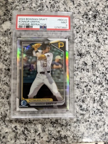 2024 Bowman Draft Chrome Refractor Rookie Konnor Griffin BDC22 PSA 9 Pirates