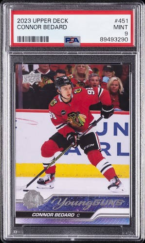 2023 UD #451 CONNOR BEDARD ROOKIE RC PSA 9