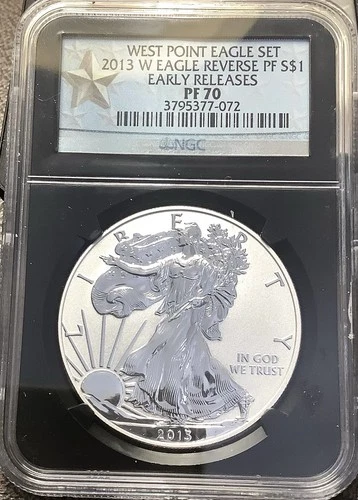 2013-W 1oz .999 Fine W Point Set Reverse Proof American Silver Eagle NGC PF70 ER