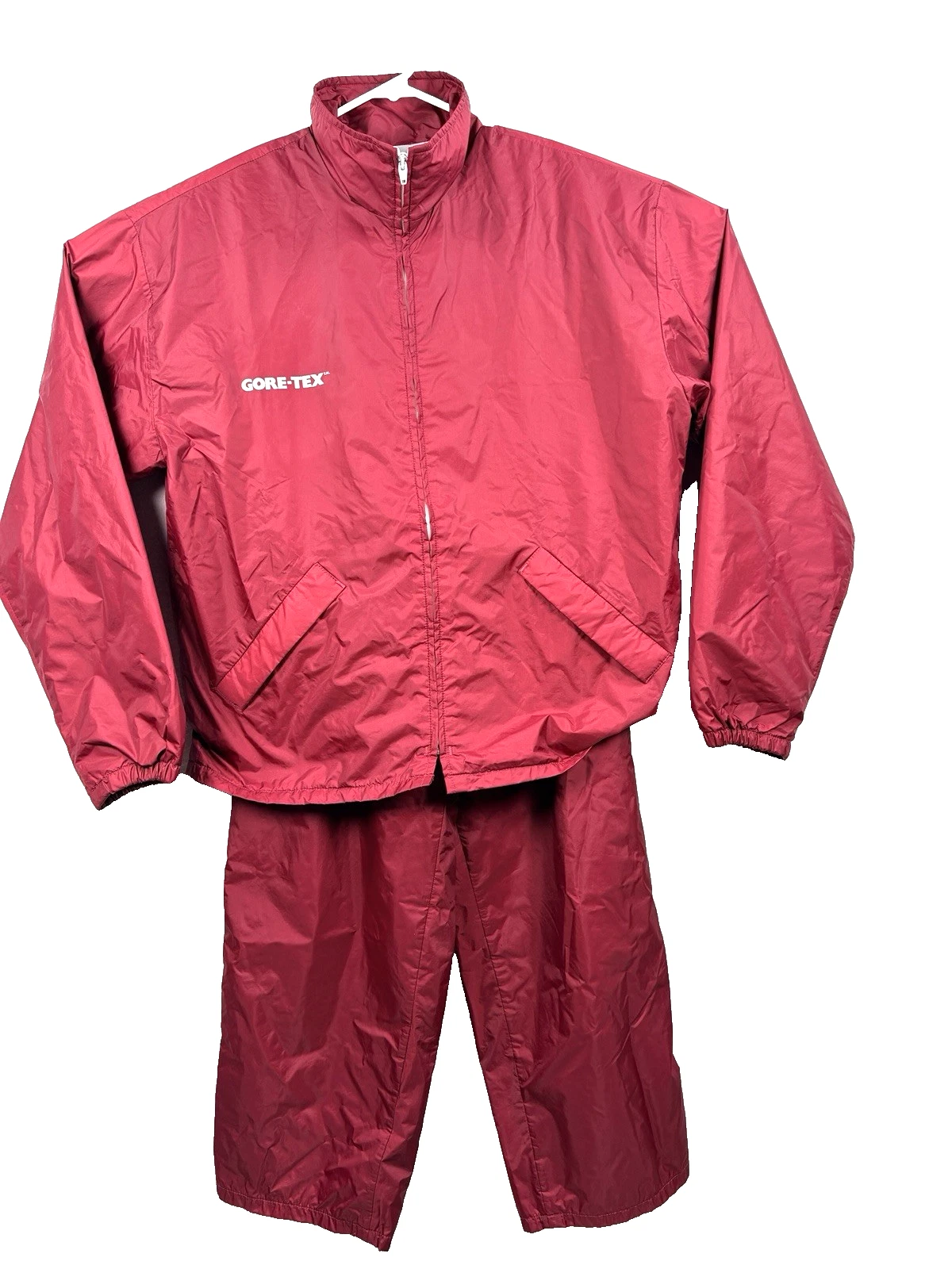 Vintage Forresters Jacket Pants Set Gore Tex Full Zip Portland USA Sz Large Red