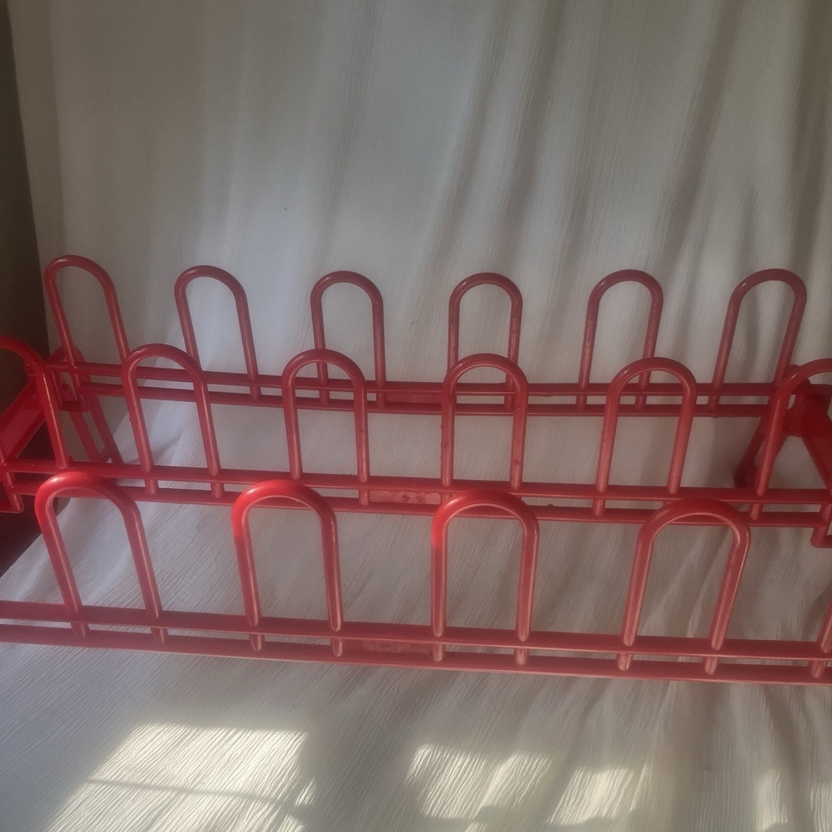 Vintage 80s Red Plastic Yaffa Style 9 Pair Shoe Rack USA | eBay