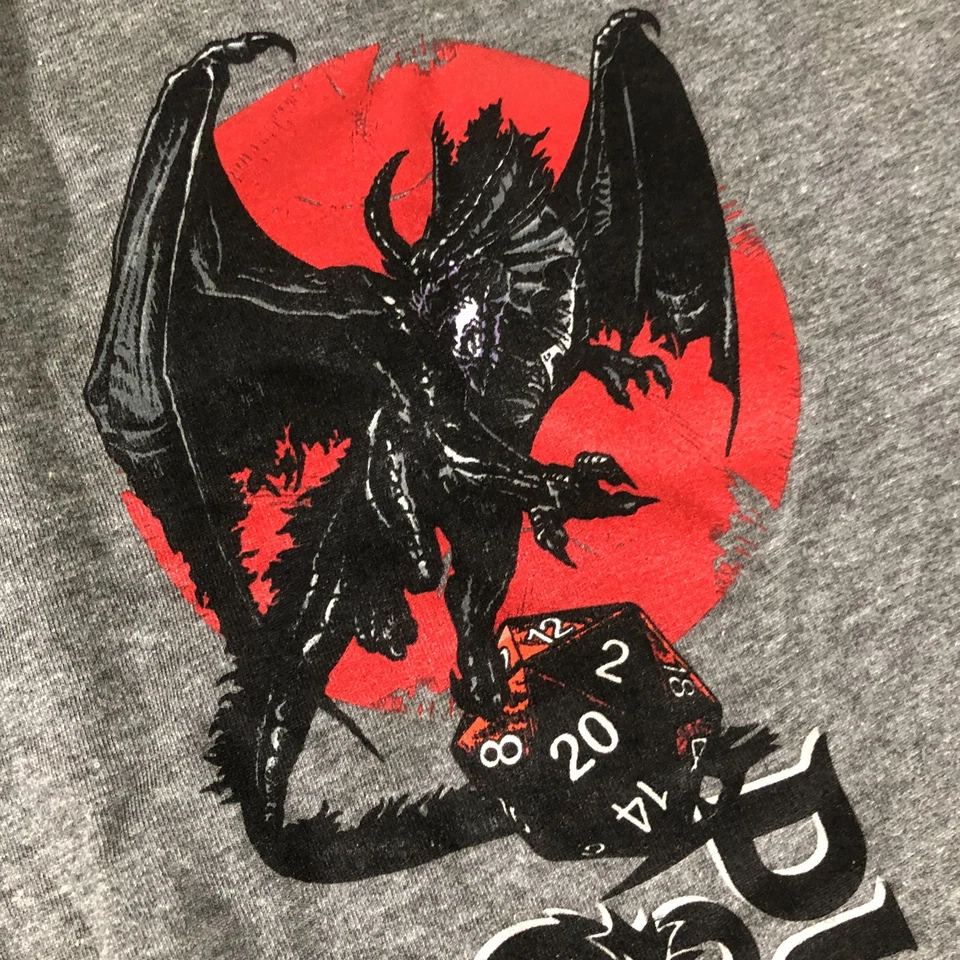 NUEVO Dungeons & Dragons Hombres Talla L Gris Dormir Salón Pantalones Pijama Bolsillos Foto 3 de 4