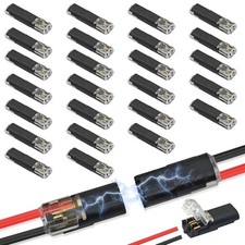50Pcs 2 Pin LED Light Strip Wire Connectors Quick Plug Locking Buckle Low Voltag
