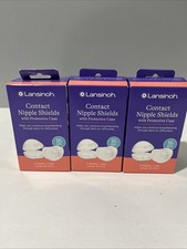 Lansinoh 16mm Smaill Contact Nipple Shields with Protective Case- Lot of 3