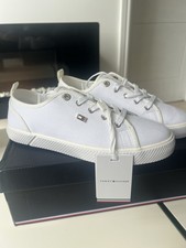 Image of New Tommy Hilfiger Canvas White Sneakers 39