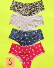 Victoria's Secret PINK Size S Seamless Cheeky Panty Bundle - Lot of 4