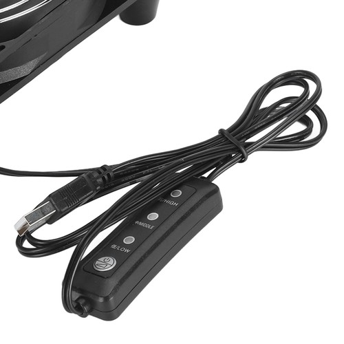 120Mm Computer Case Fan 3 Speed Adjustable Usb Power 5V Cpu Cooling Fan Po AM - Afbeelding 12 van 24
