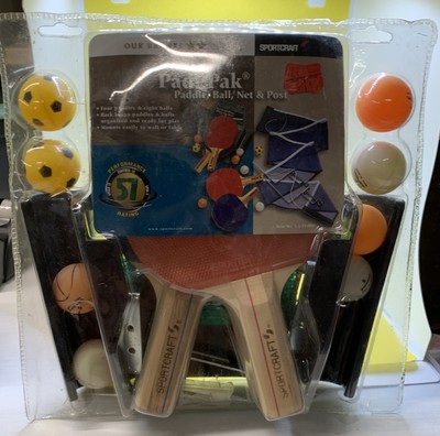 Sportscraft Padl Pak Organizer - Paddles Balls Net And Post - Vintage Ping Pong