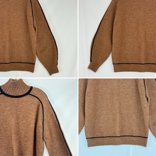 Weekend Womens Turtleneck Sweater Size L Nutmeg/Black - Picture 12 of 22