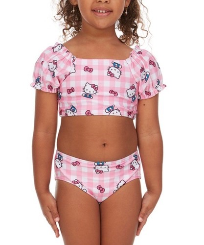 Hello Kitty Girls Cover Up and Swimsuit Set Size Small (6-7) NEW