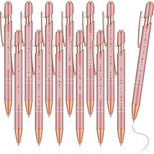 12 Pack Inspirational Pens with Stylus Tip Funny Ballpoint Pens Motivational